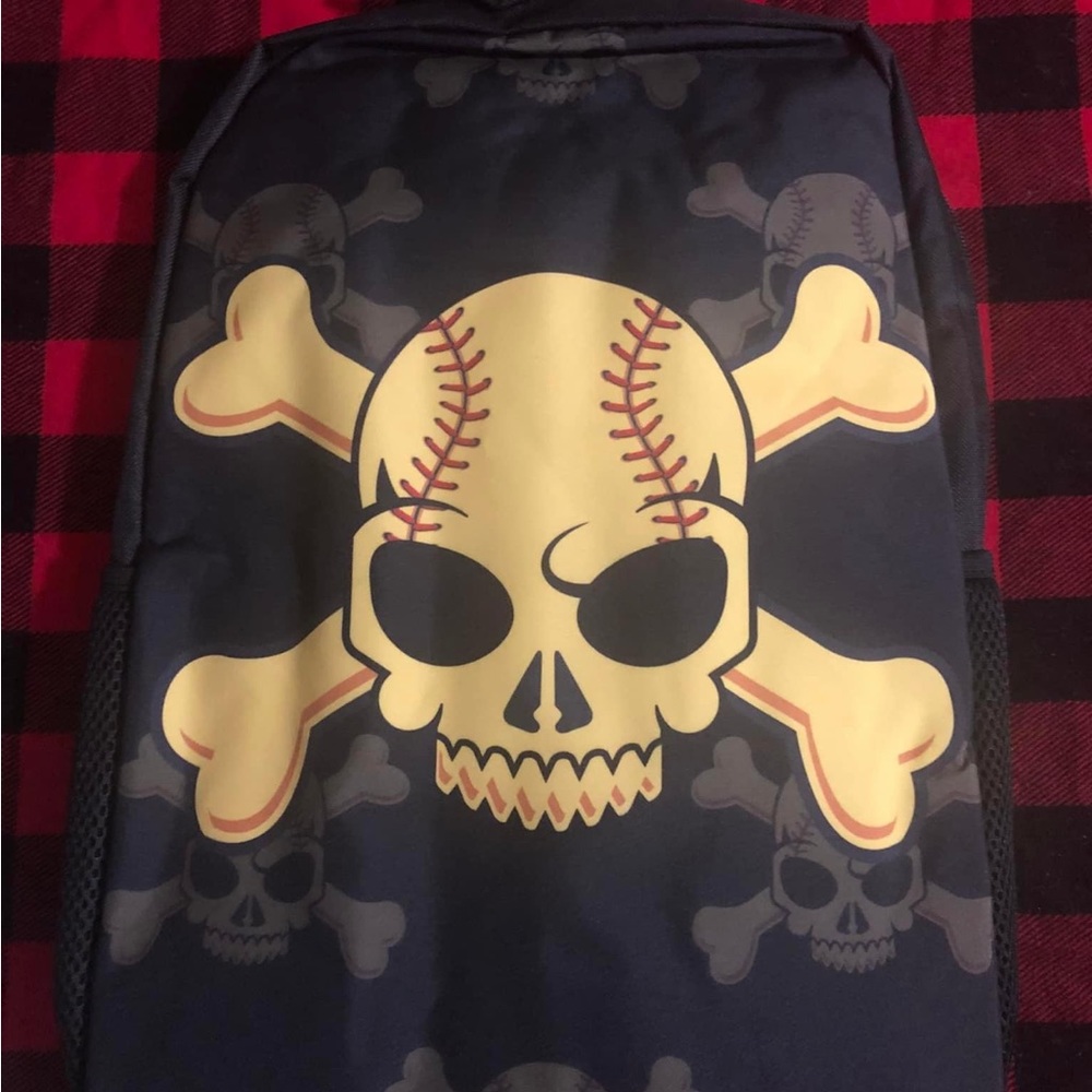 Skull & Crossbones Softball Backpack